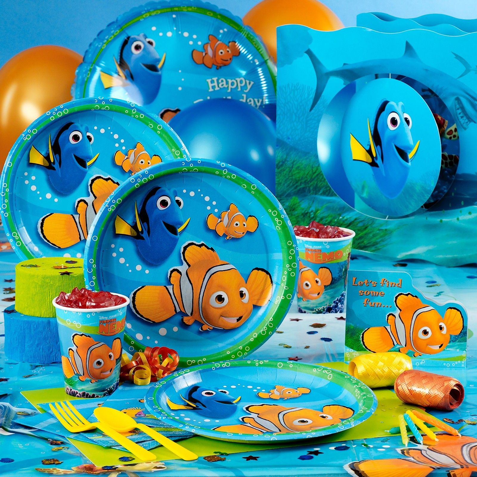Nemo Birthday Decorations
 Finding Nemo Deluxe Party Pack
