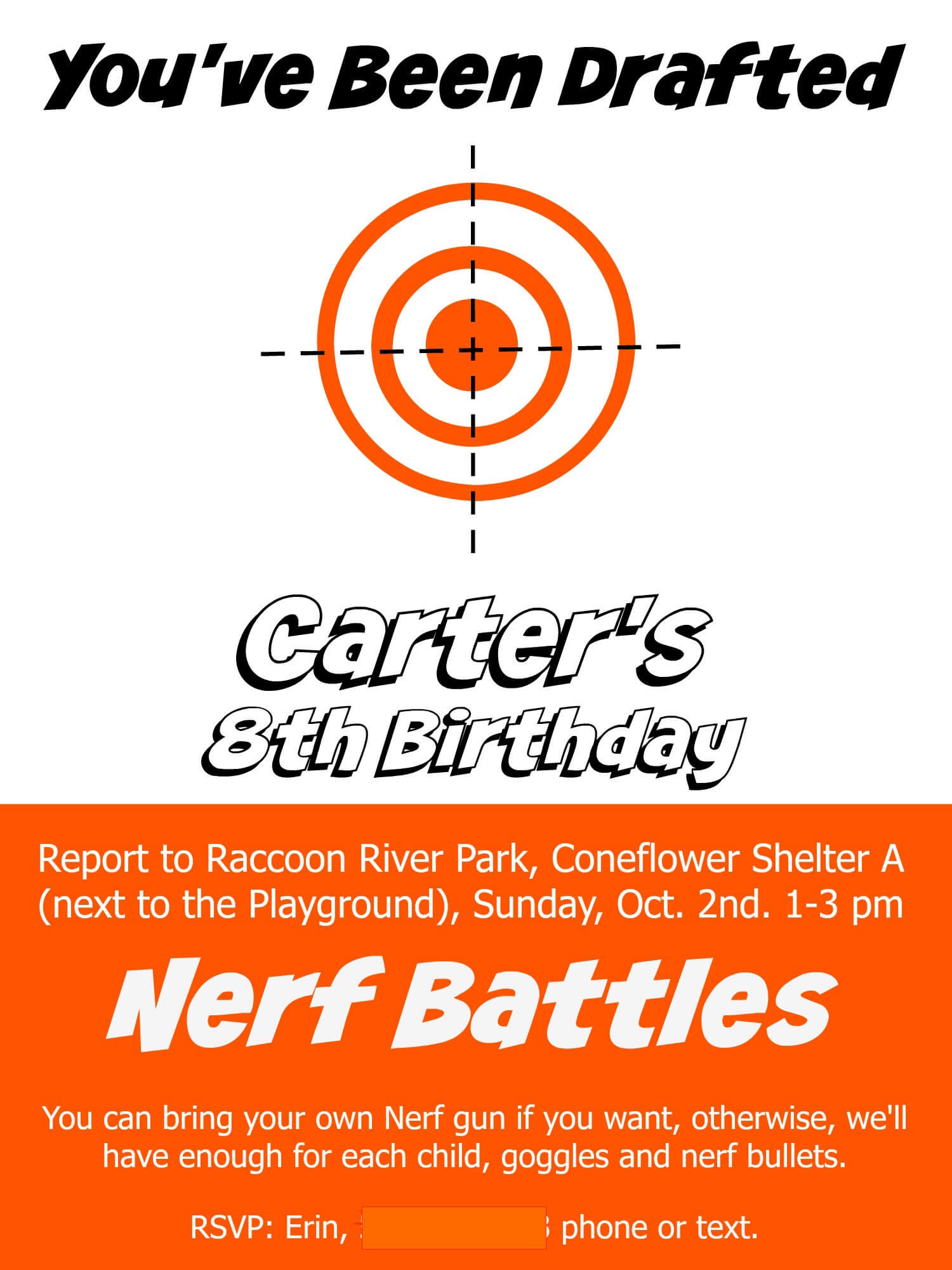 Nerf Birthday Party Invitations
 The Ultimate Nerf Battle Birthday Party Sometimes Homemade