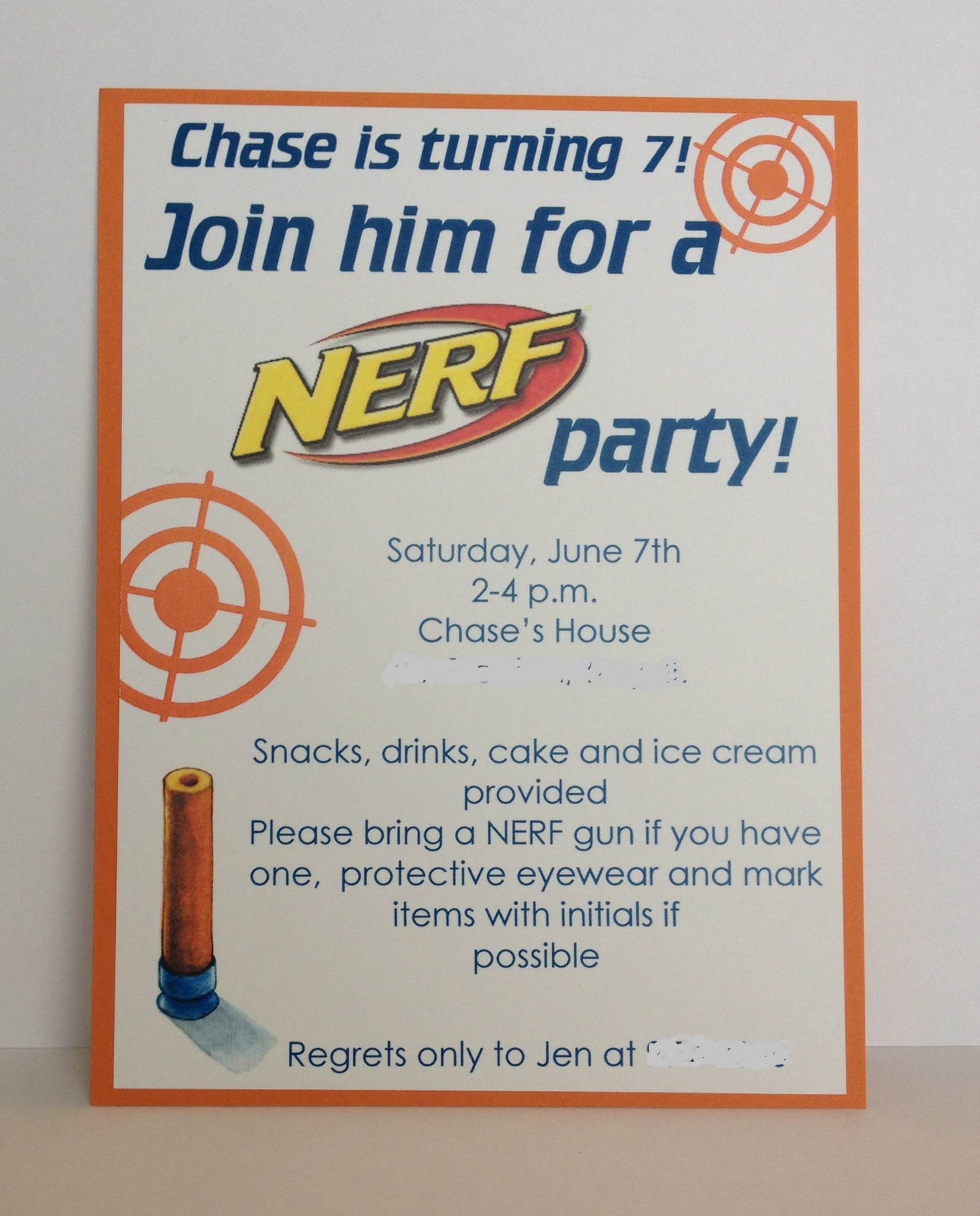 Nerf Birthday Party Invitations
 NERF Birthday Party Invitation