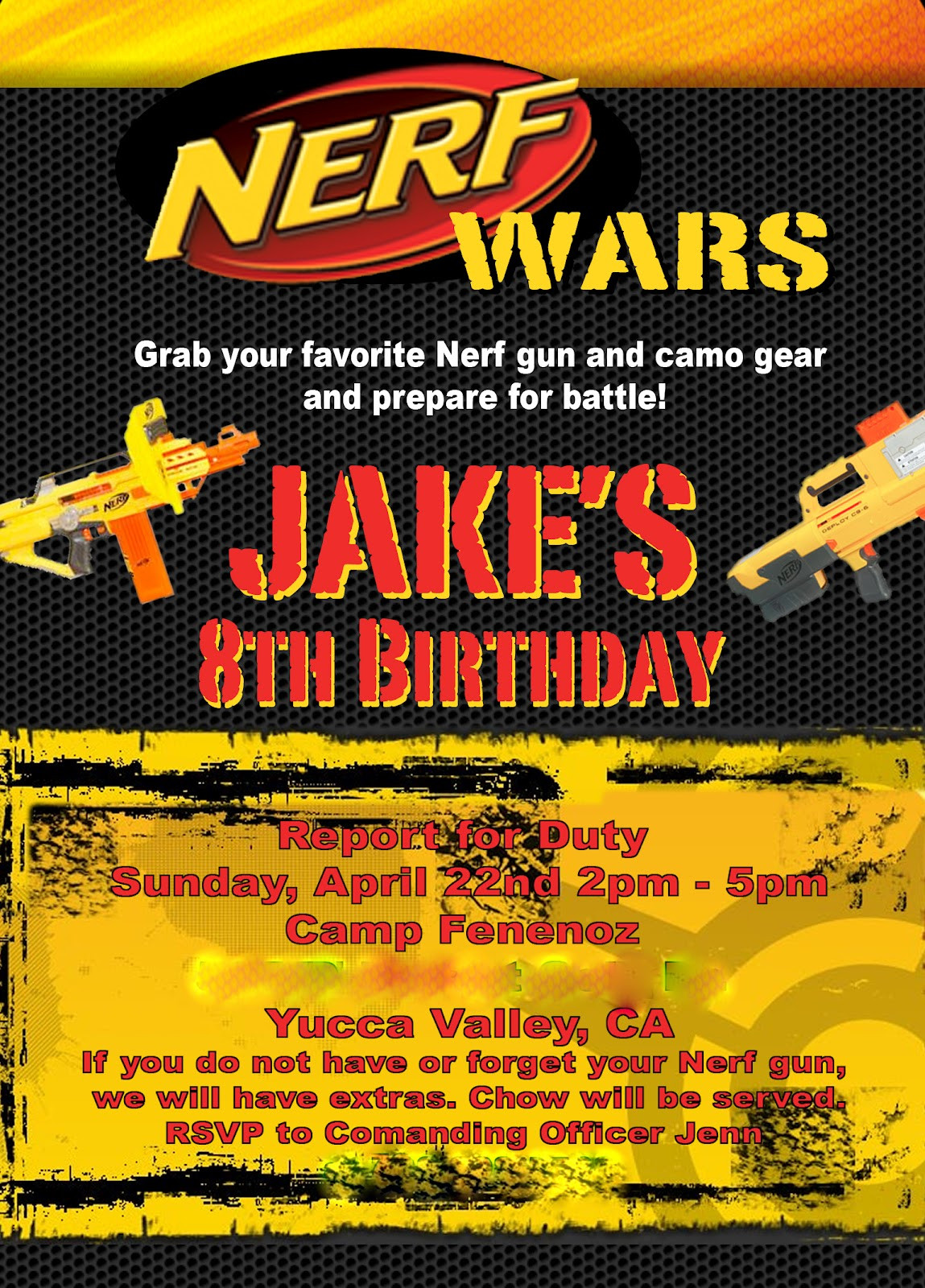 Nerf Birthday Party Invitations
 Staying in touch with the Funny Noses Nerf Wars birthday