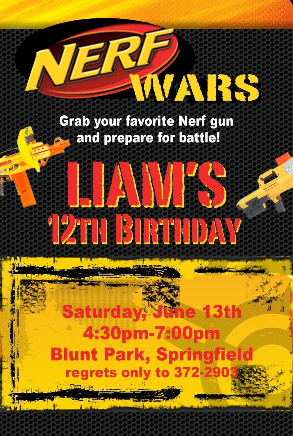 Nerf Birthday Party Invitations
 Pin on BIRTHDAY PARTY