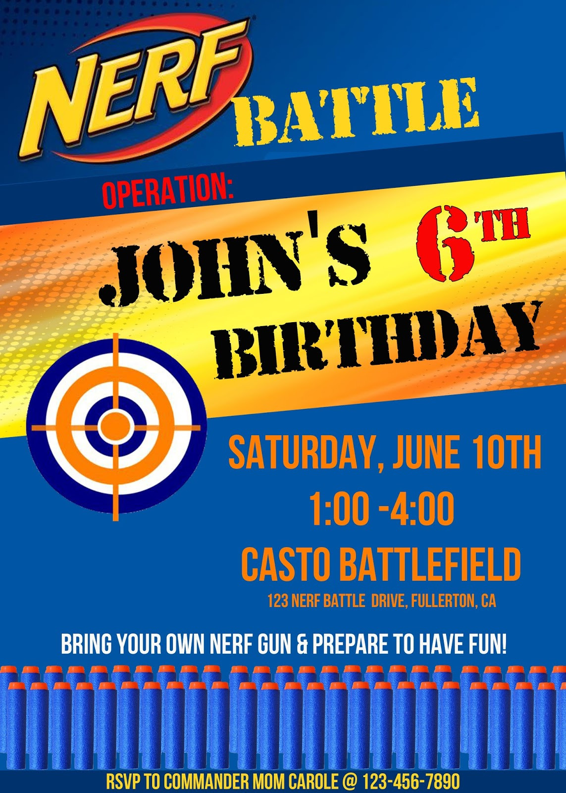 Nerf Birthday Party Invitations
 Invite and Delight Nerf Gun Party