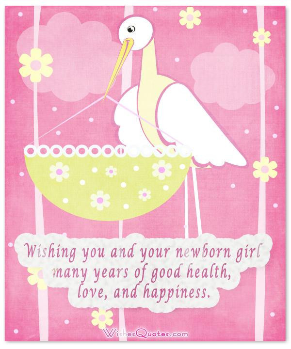 New Baby Girl Wishes Quotes
 Baby Girl Congratulation Messages with Adorable