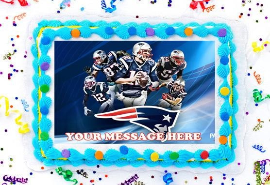 New England Patriots Birthday Cake
 New England Patriots Edible Image Cake Topper Personalized