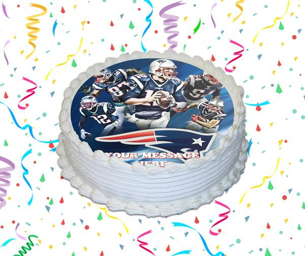 New England Patriots Birthday Cake
 New England Patriots Edible Image Cake Topper Personalized