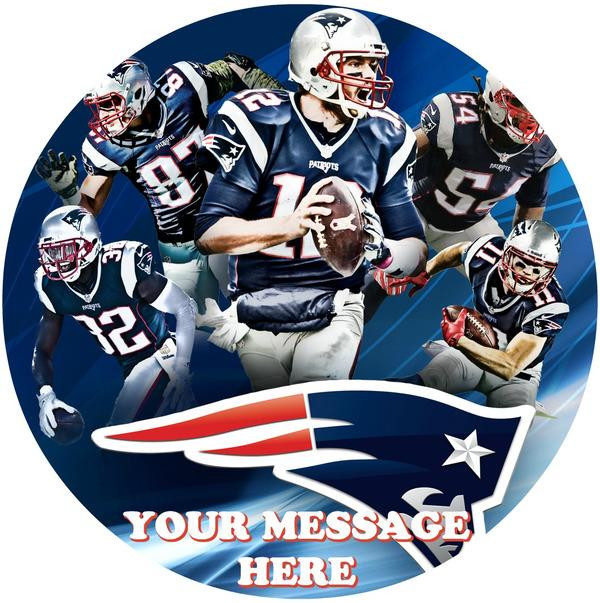 New England Patriots Birthday Cake
 New England Patriots Edible Image Cake Topper Personalized