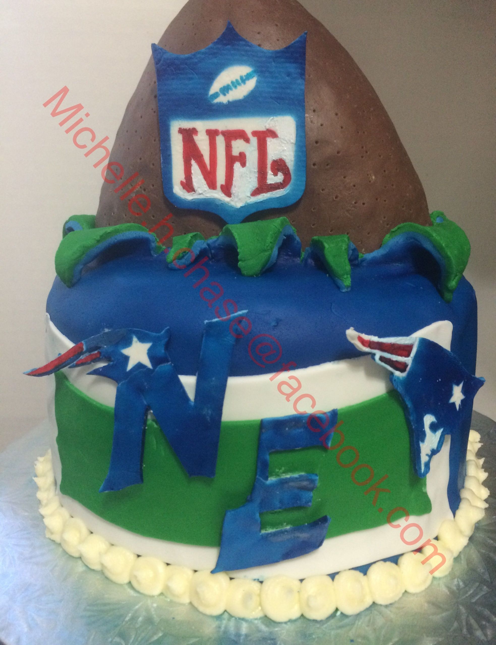 New England Patriots Birthday Cake
 NFL football cake New England Patriots