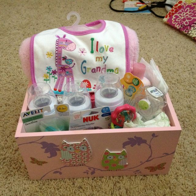 New Grandma Gift Basket Ideas
 Baby t for grandma