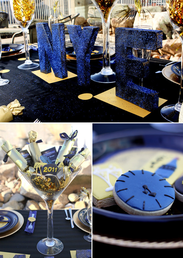 New Year Dinner Party Ideas
 A Sparkly "Midnight" Dinner Party for NYE Hostess with