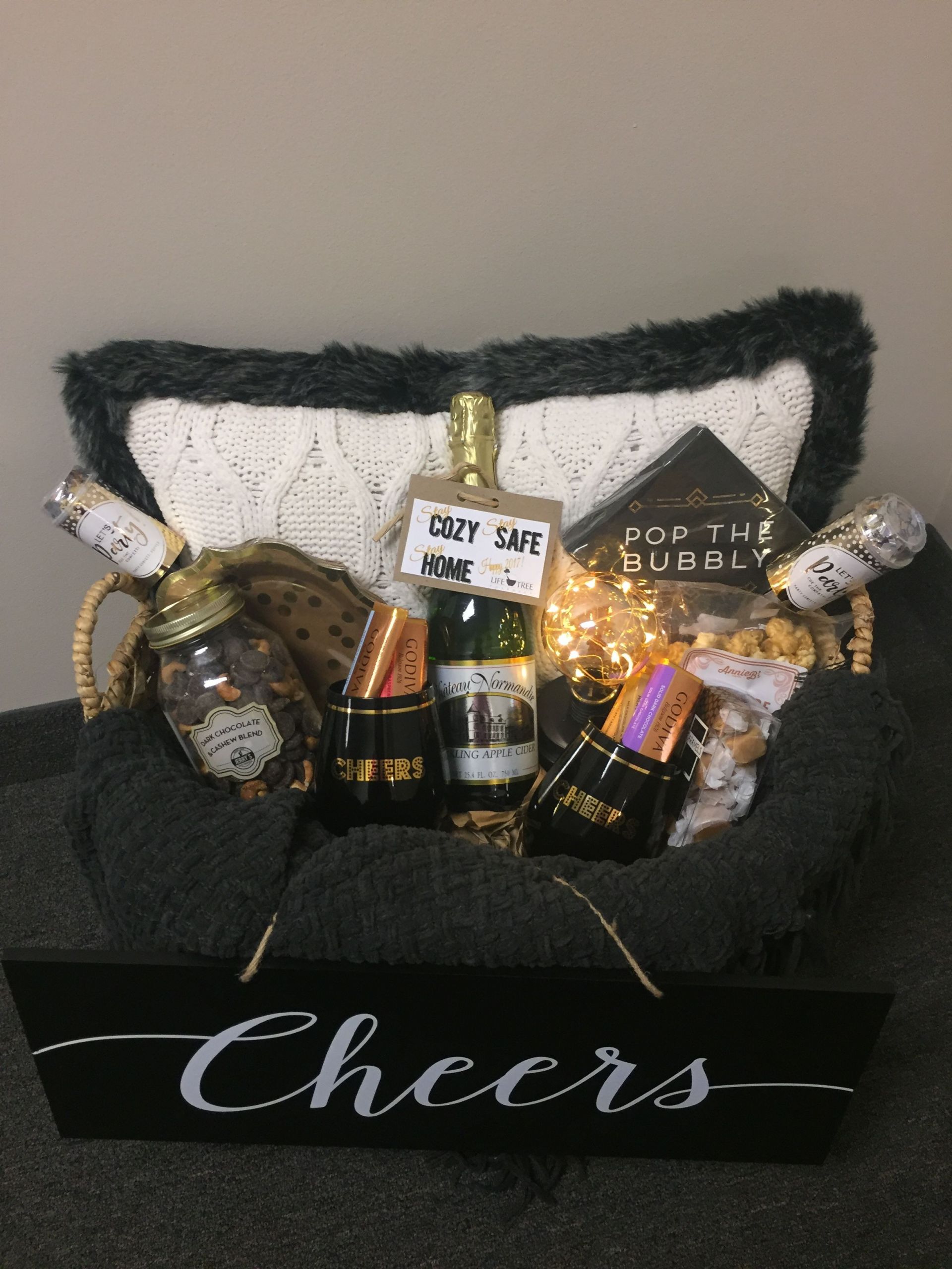 New Years Eve Gift Basket Ideas
 Stay cozy t basket NYE t basket New year s eve
