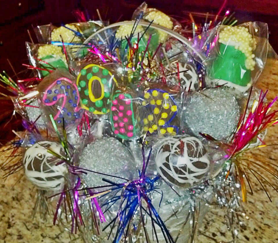 New Years Eve Gift Basket Ideas
 New Years Eve cake pop t basket created by Artistic