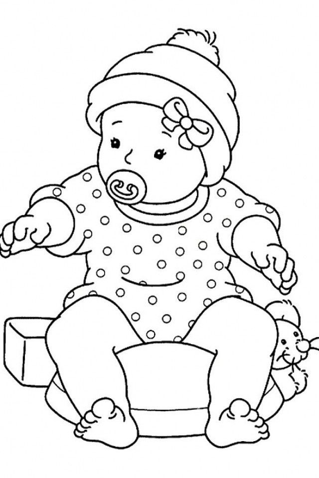 Newborn Baby Coloring Pages
 Baby Girl Coloring Pages Coloring Home