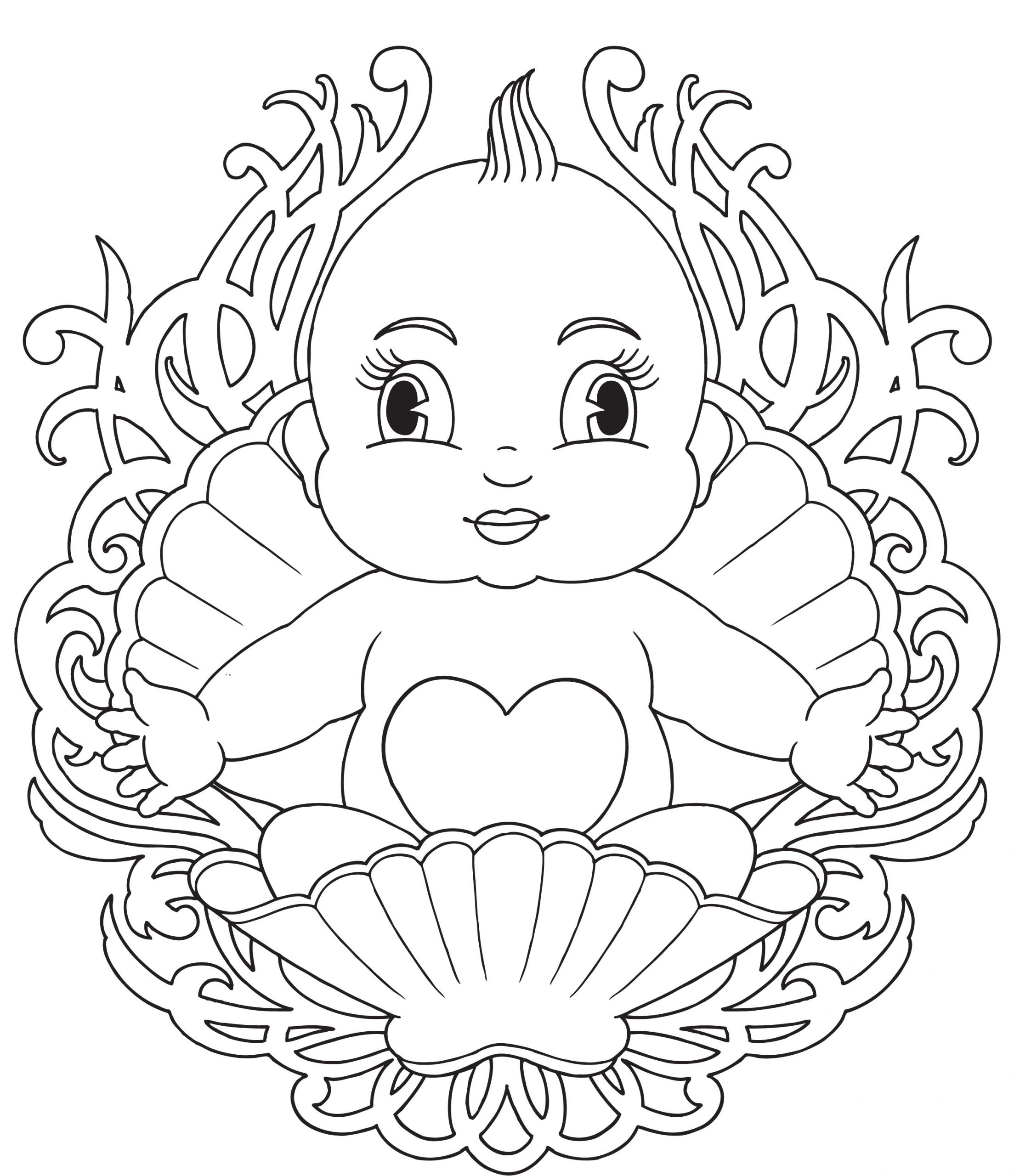 Newborn Baby Coloring Pages
 Free Printable Baby Coloring Pages For Kids