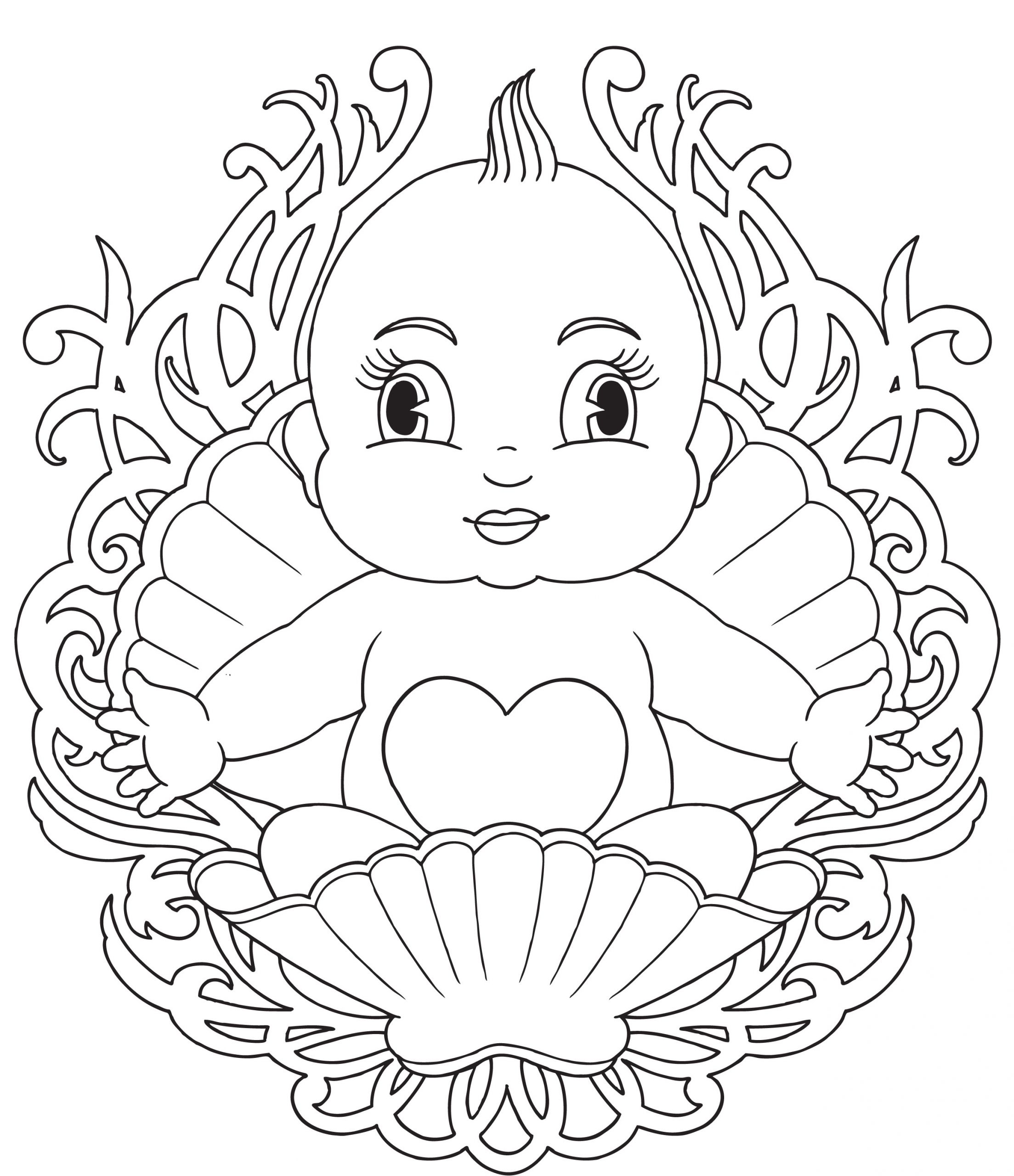 Newborn Baby Coloring Pages
 Free Printable Baby Coloring Pages For Kids