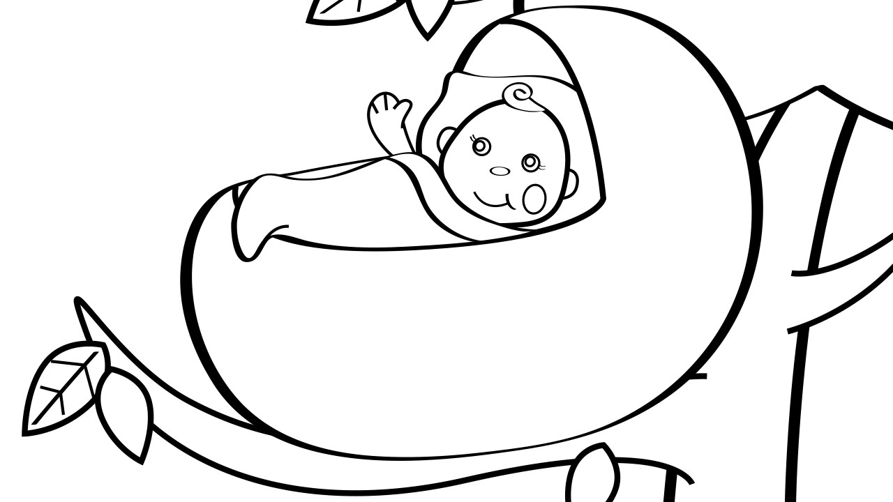 Newborn Baby Coloring Pages
 Rockabye Baby Coloring Page Mother Goose Club