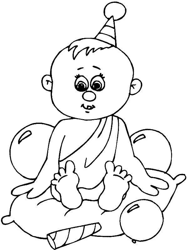 Newborn Baby Coloring Pages
 Kids n fun