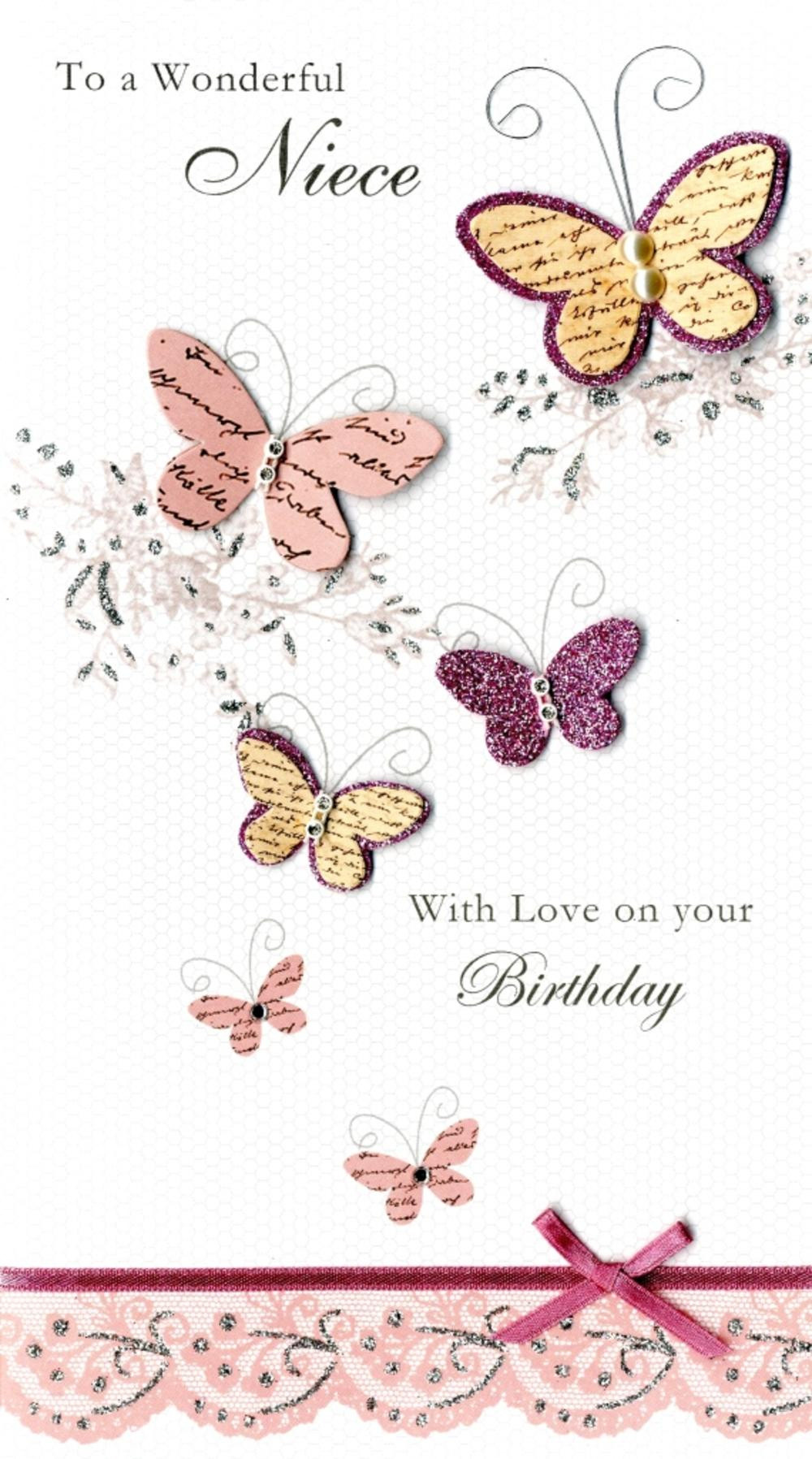 Niece Birthday Cards
 Wonderful Niece Happy Birthday Greeting Card