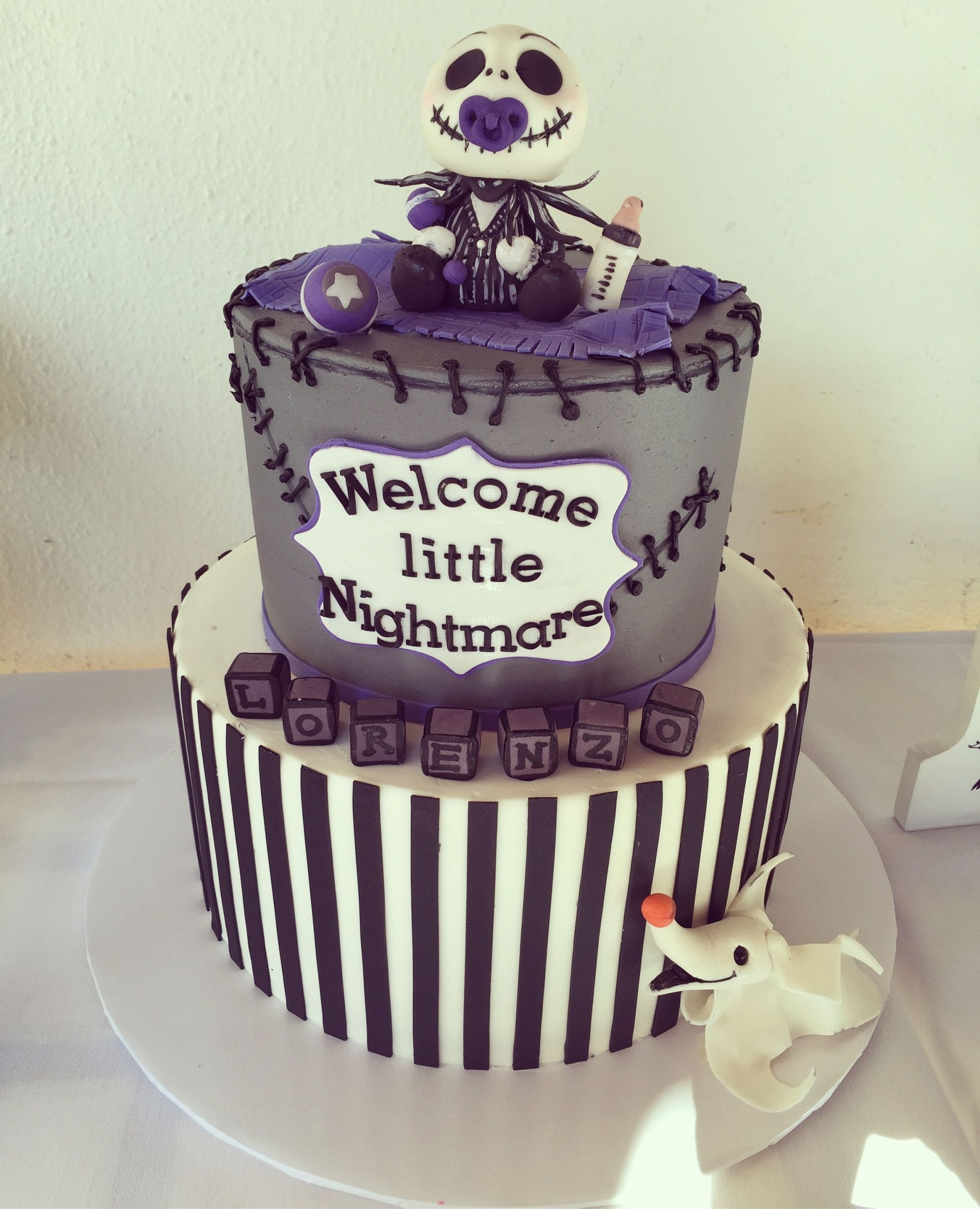 Nightmare Before Christmas Baby Shower Cakes
 My Nightmare Before Christmas themed baby shower cake