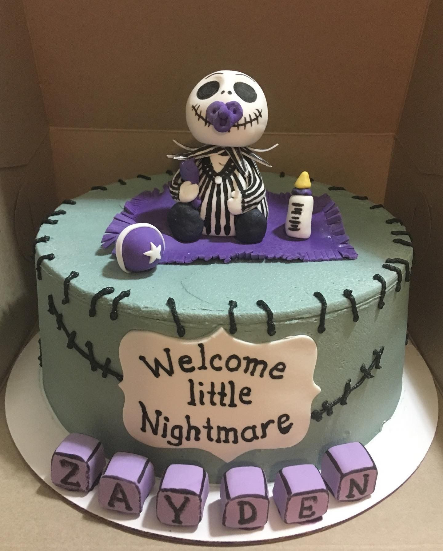 Nightmare Before Christmas Baby Shower Cakes
 Unique and funny baby shower cake Theme nightmare on elm