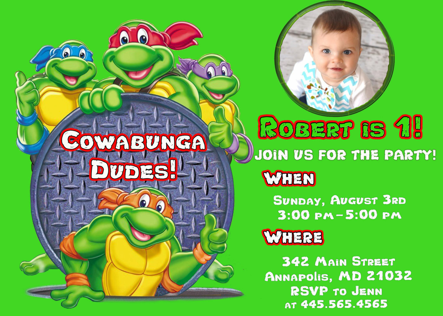 Ninja Turtle Birthday Party Invitations
 Ninja Turtle Birthday Party Invitations