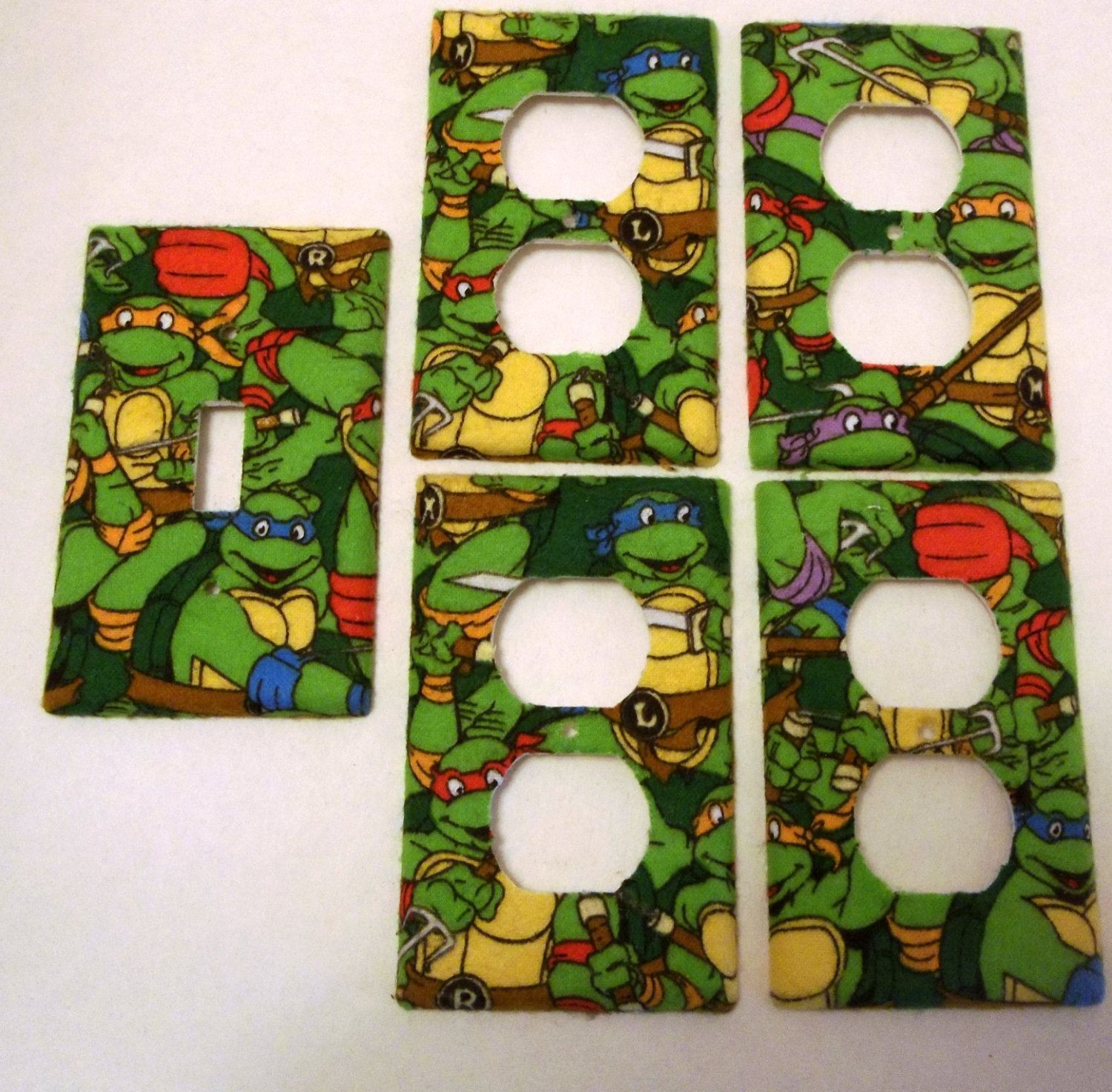 Ninja Turtles Bathroom Decor
 Teenage Mutant Ninja Turtles light switch cover plate Set