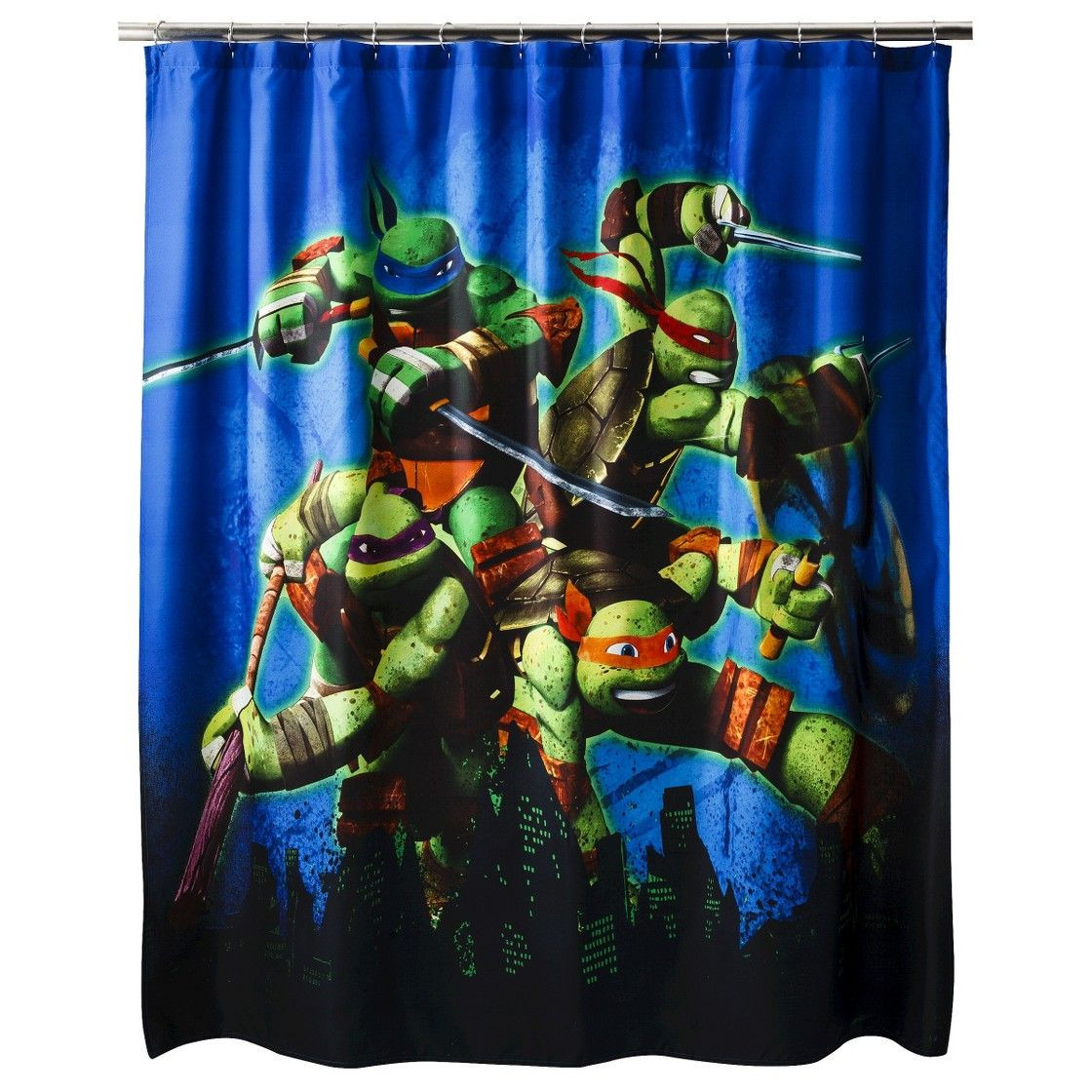 Ninja Turtles Bathroom Decor
 Teenage Mutant Ninja Turtles Shower Curtain