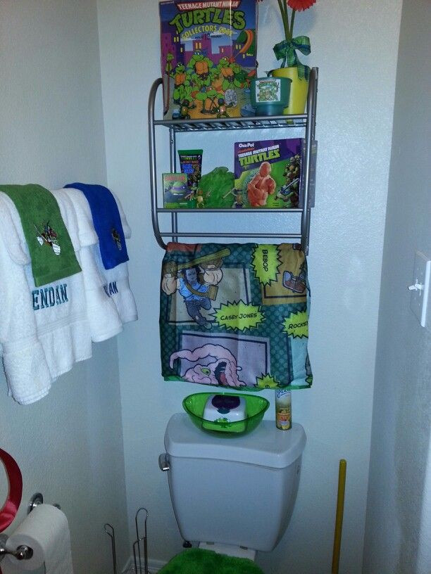 Ninja Turtles Bathroom Decor
 Tmnt bathroom Idea for Hunter s Bathroom