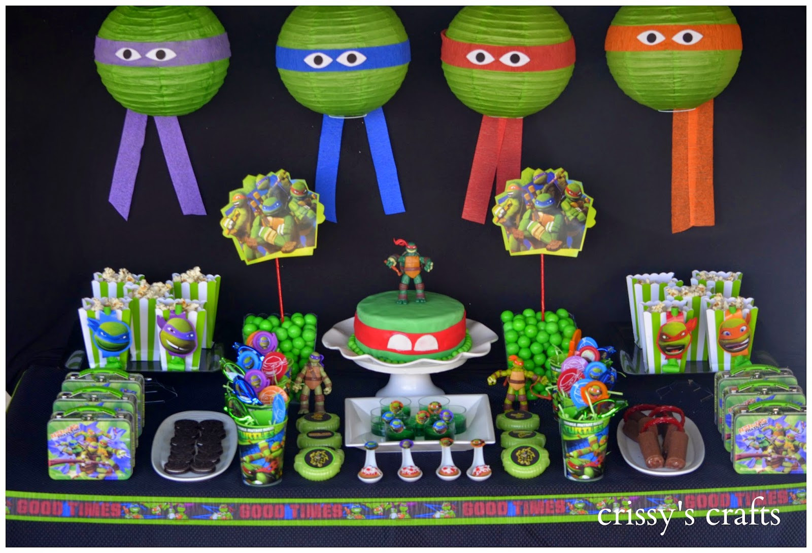 Ninja Turtles Birthday Decorations
 Crissy s Crafts Ninja Turtle Party