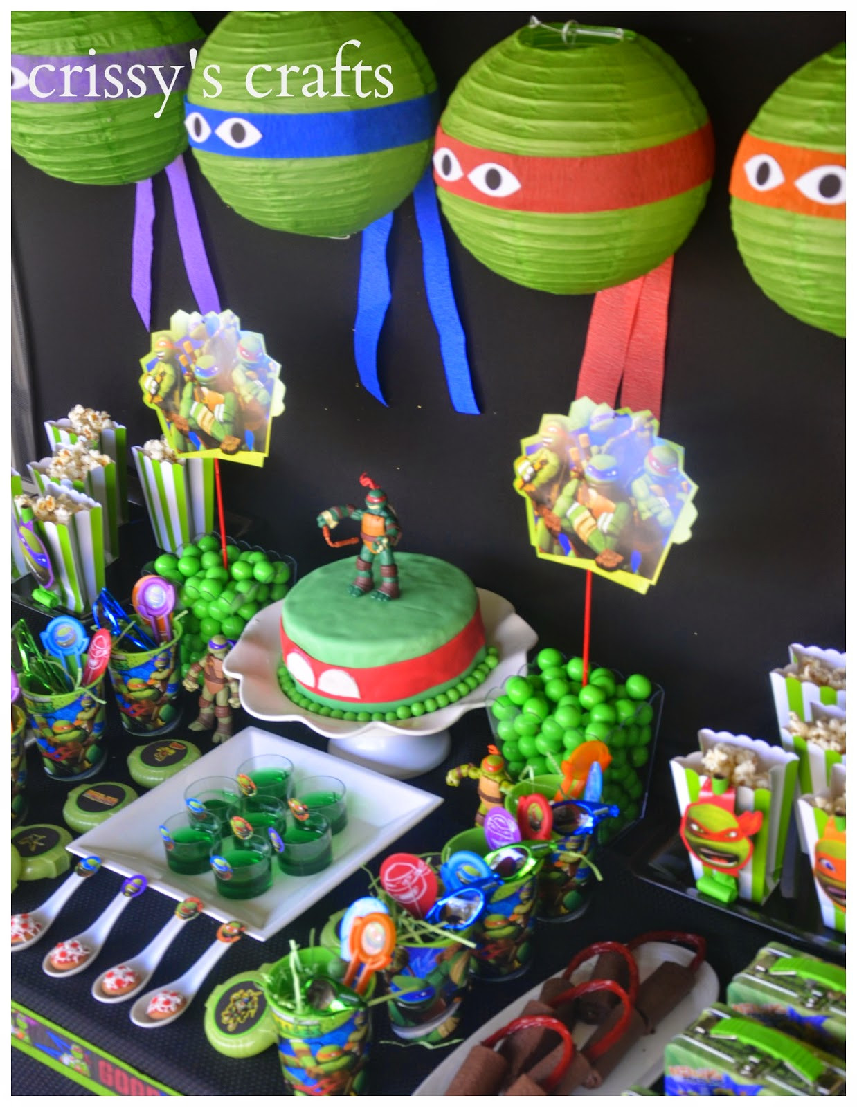 Ninja Turtles Birthday Decorations
 Crissy s Crafts Ninja Turtle Party