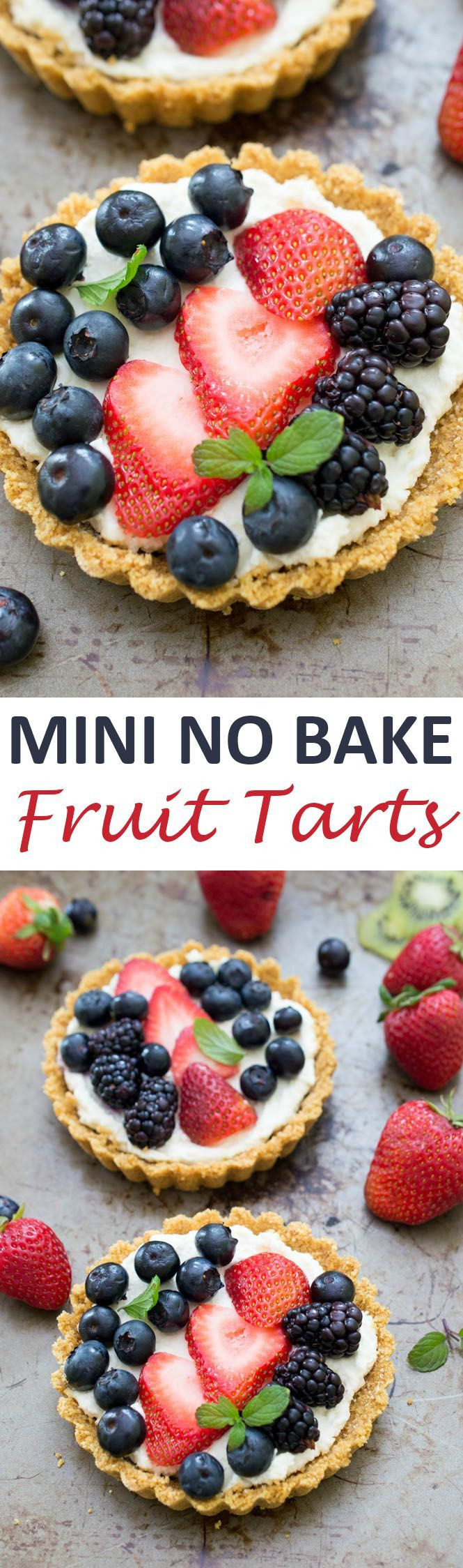 No Bake Fruit Desserts
 No Bake Mascarpone Cheese Fruit Tarts Recipe