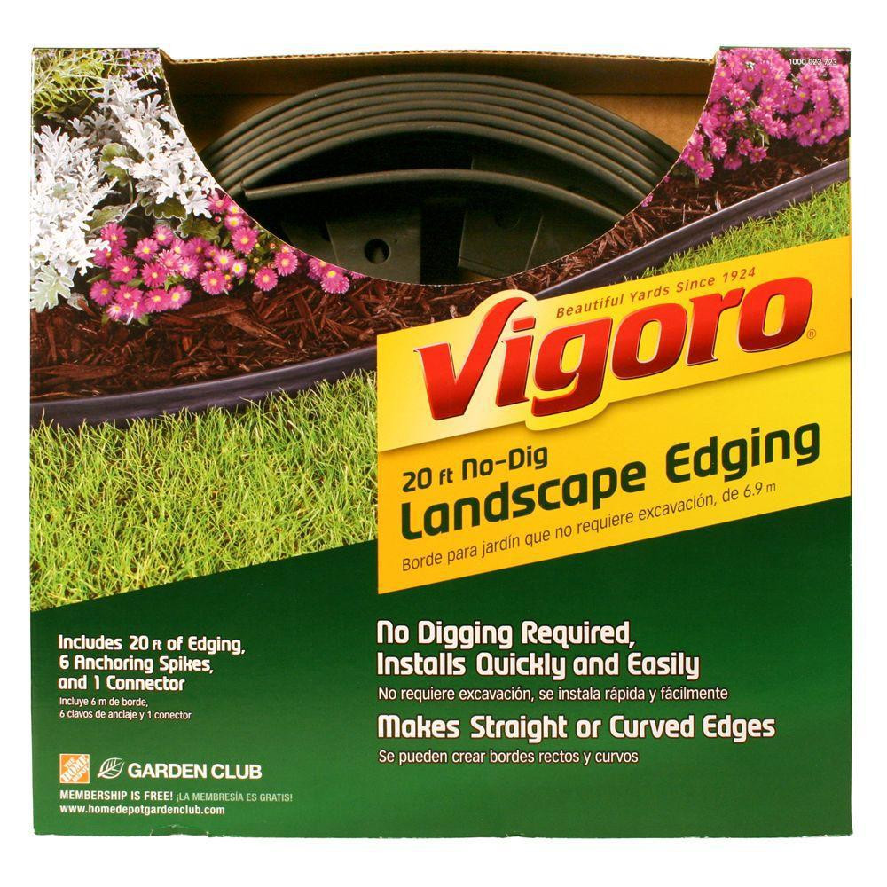 No Digging Landscape Edging
 Vigoro 20 ft No Dig Landscape Edging Kit 3001 20HD The