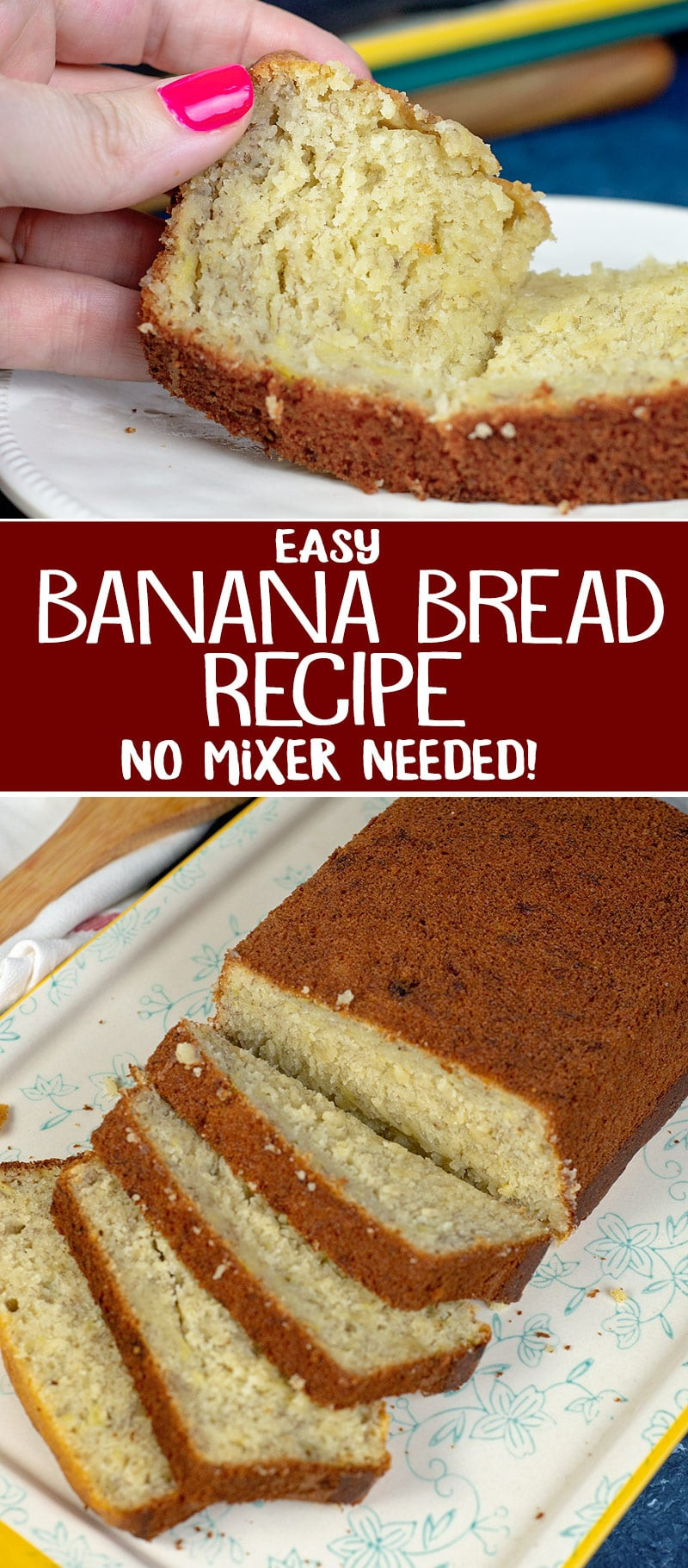 No Mixer Banana Bread
 No Mixer Banana Bread Recipe