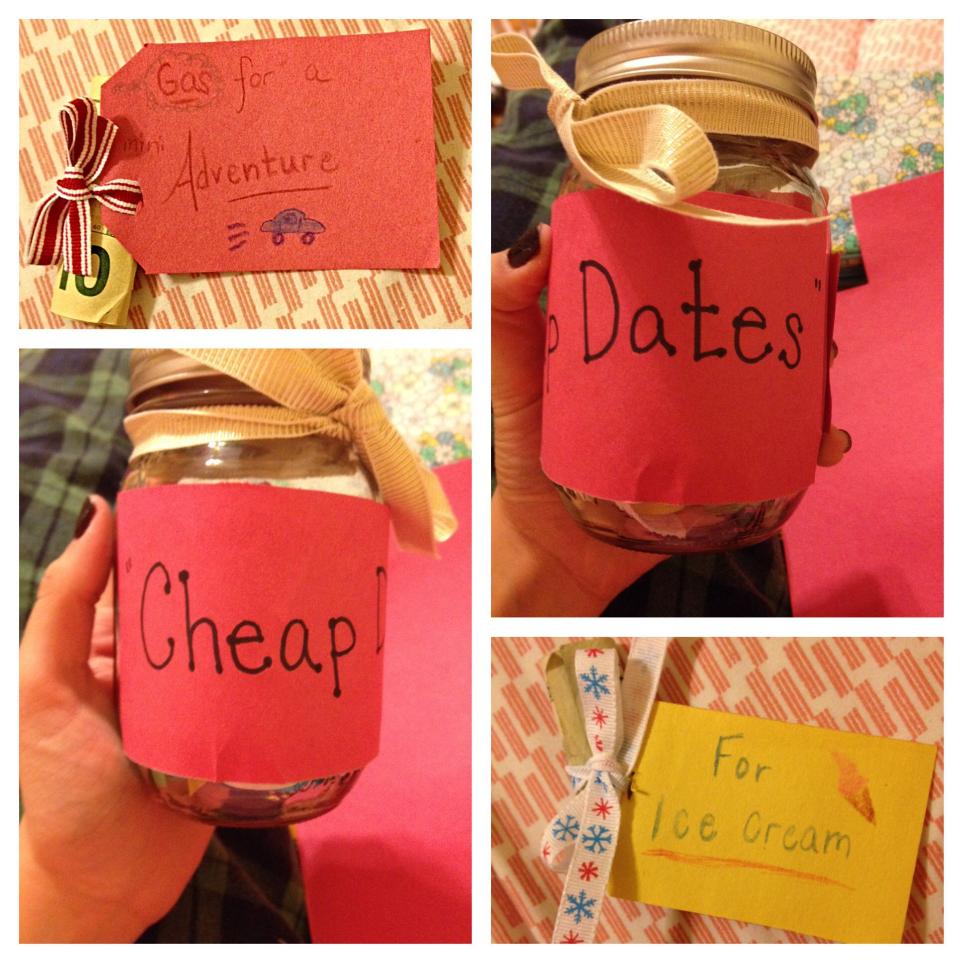 No Money Gift Ideas For Boyfriend
 I made my boyfriend a jar of "cheap dates" for Valentine s