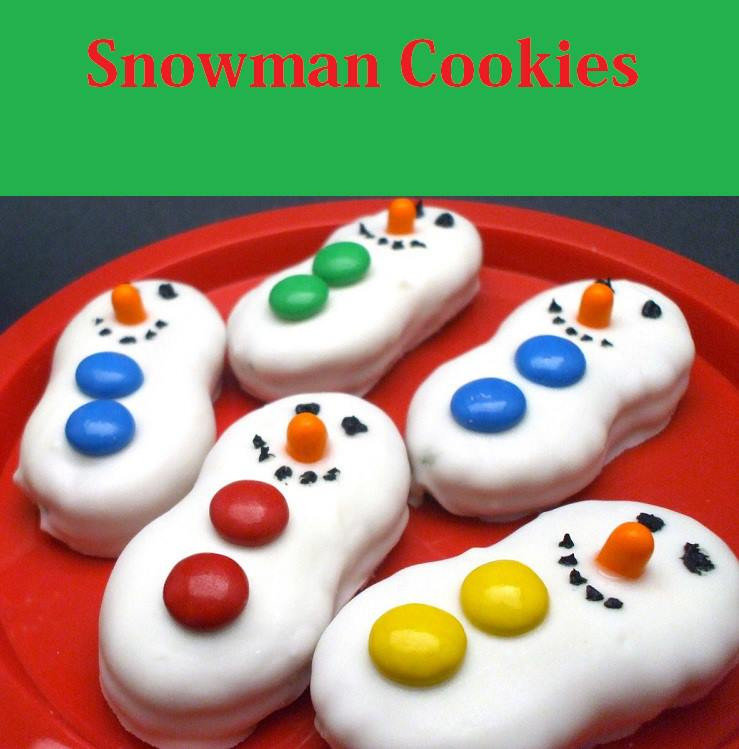 Nutter Butter Christmas Cookies
 Nutter Butter Snowman Cookies