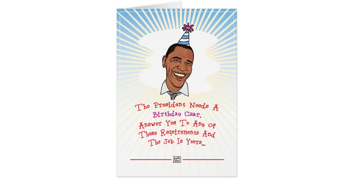 Obama Birthday Card
 Barack Obama Birthday Card