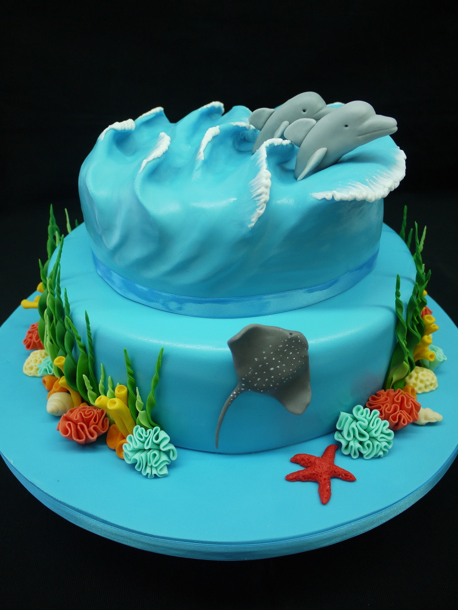 Ocean Birthday Cake
 Ocean Inspired Cake CakeCentral