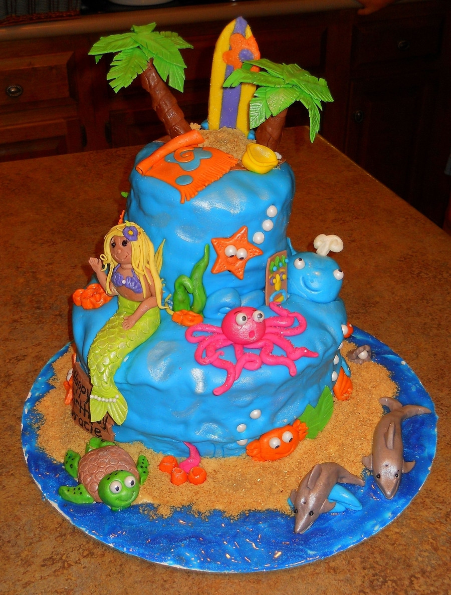 Ocean Birthday Cake
 Ocean Theme Birthday Cake CakeCentral