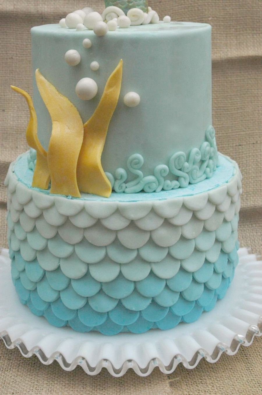 Ocean Birthday Cake
 Blue Ombre Ocean Birthday Cake CakeCentral