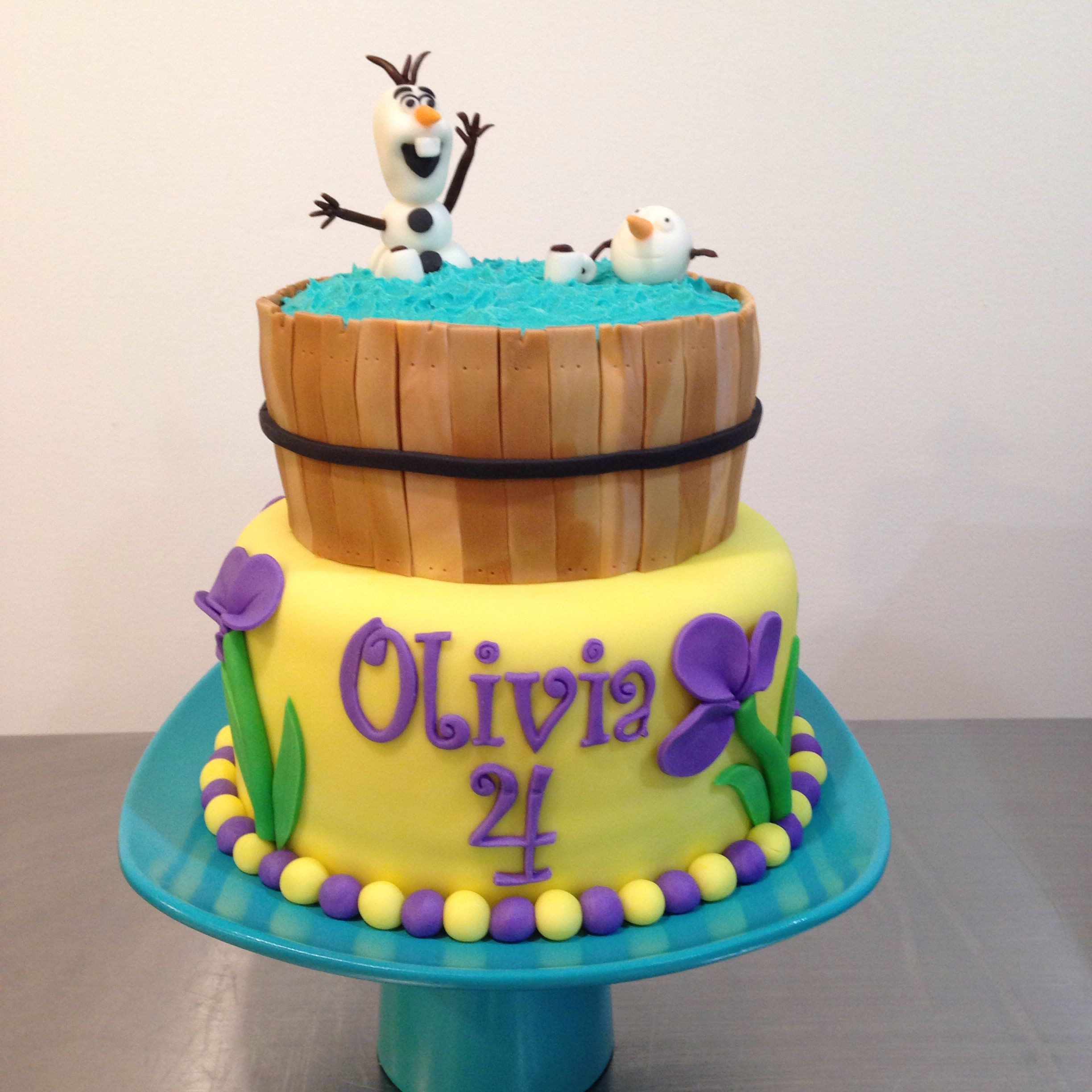 Olaf Birthday Cake Ideas
 Olaf Birthday Cake With images