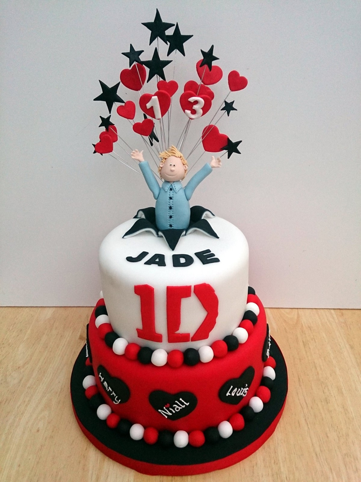 One Direction Birthday Cake
 2 Tier e Direction Cake Featuring Niall Susie s Cakes