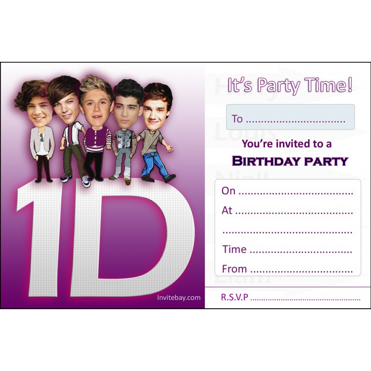 One Direction Birthday Card
 7 Best of e Direction Birthday Printables e