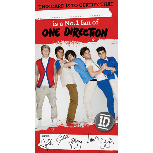 One Direction Birthday Card
 e Direction Sticker Birthday Card