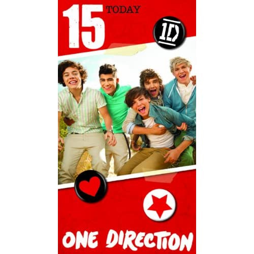 One Direction Birthday Card
 e Direction Birthday Card Age 15 15th Birthday Card