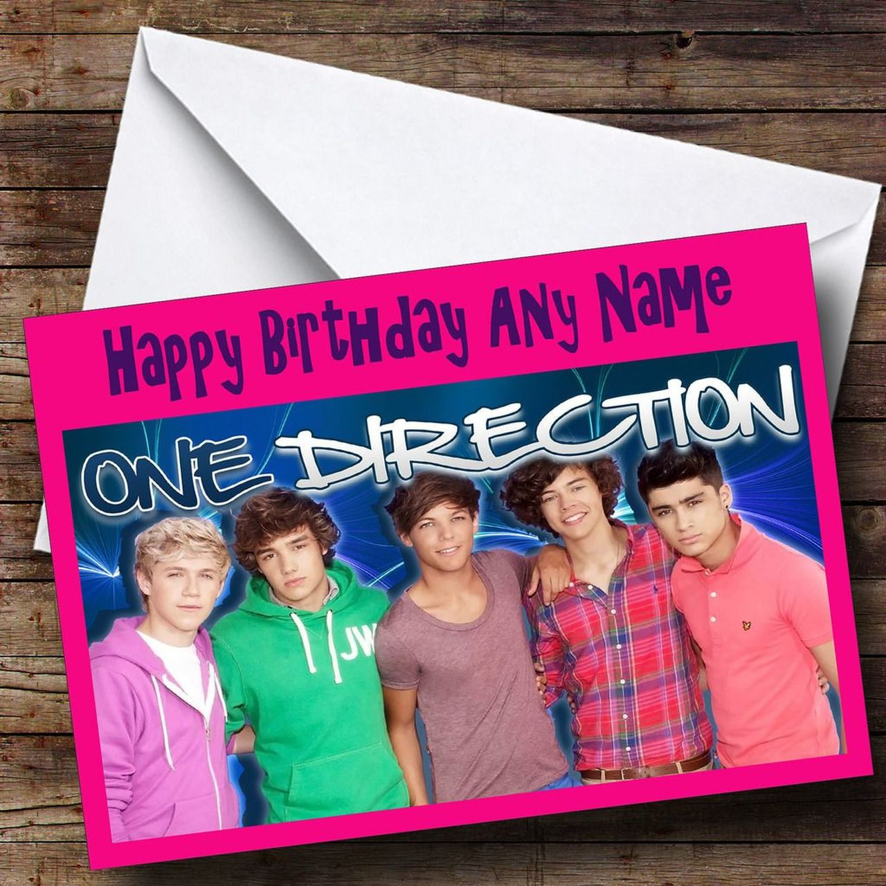 One Direction Birthday Card
 e Direction Personalised Birthday Card The Card Zoo