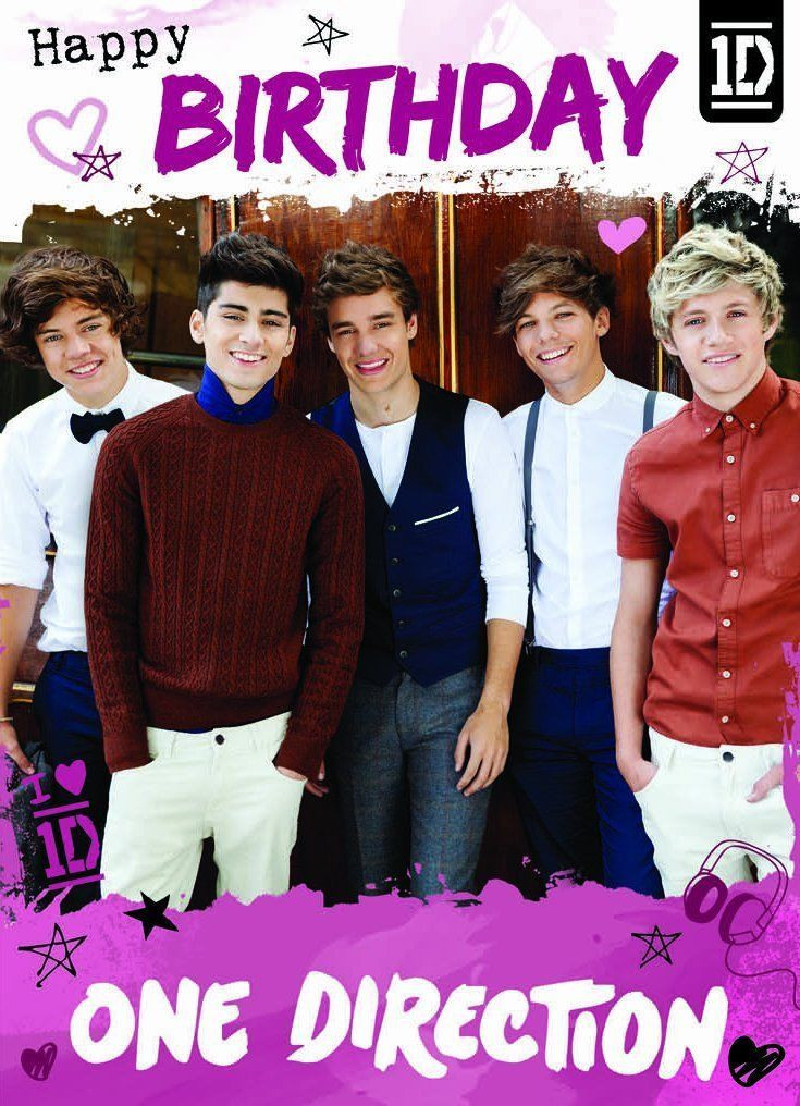 One Direction Birthday Card
 ONE DIRECTION HAPPY BIRTHDAY CARD NEW GIFT