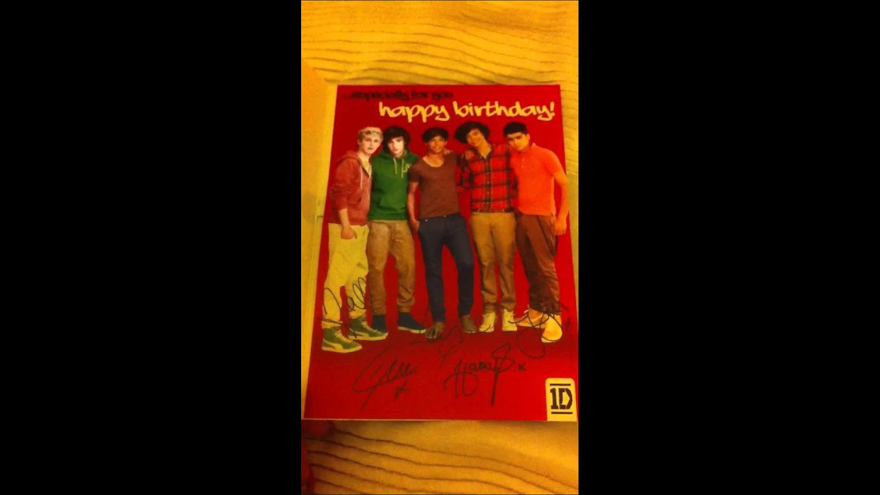 One Direction Birthday Card
 e Direction Talking Birthday Card