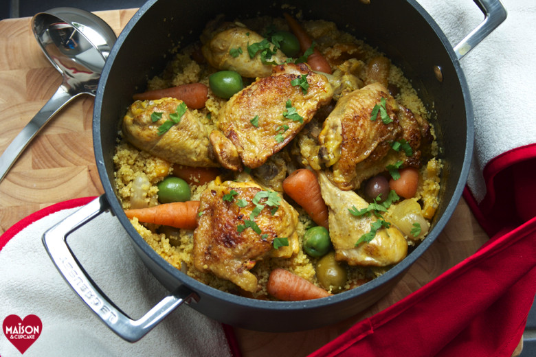 One Pot Chicken Casserole
 Easy one pot chicken casserole with cous cous and olives