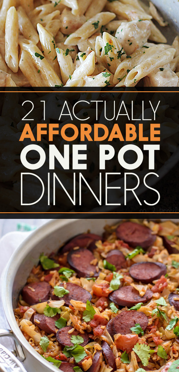 One Pot Dinners
 21 Delicious e Pot Meals That Are Actually Affordable