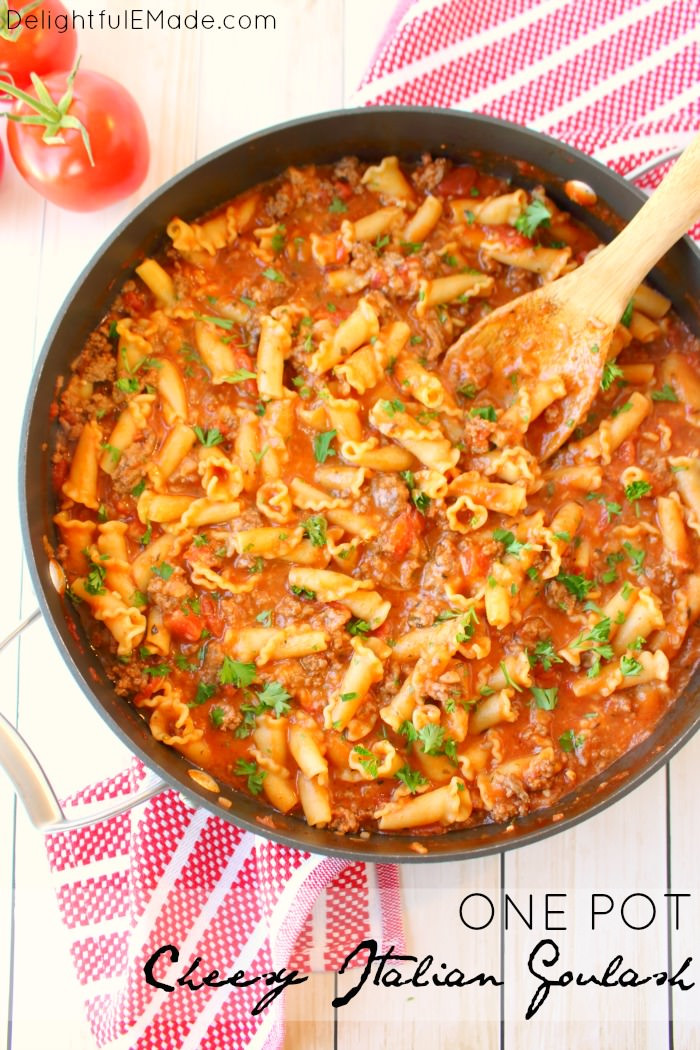 One Pot Ground Beef Recipes
 e Pot Cheesy Italian Goulash Delightful E Made