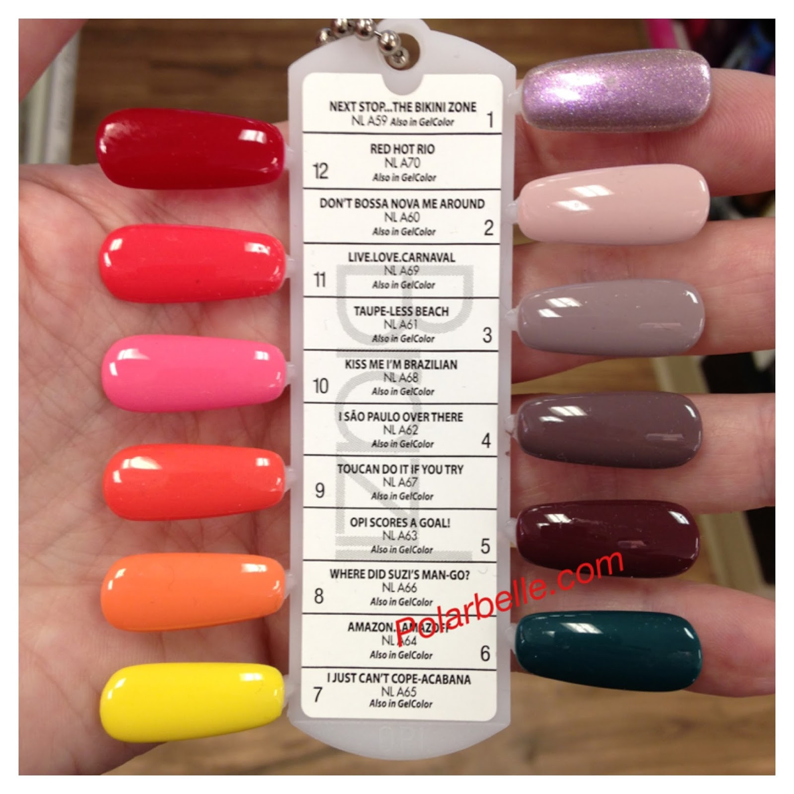 Opi Nail Colors Names
 Polarbelle New OPI Brazil Nail Polish Collection Pics